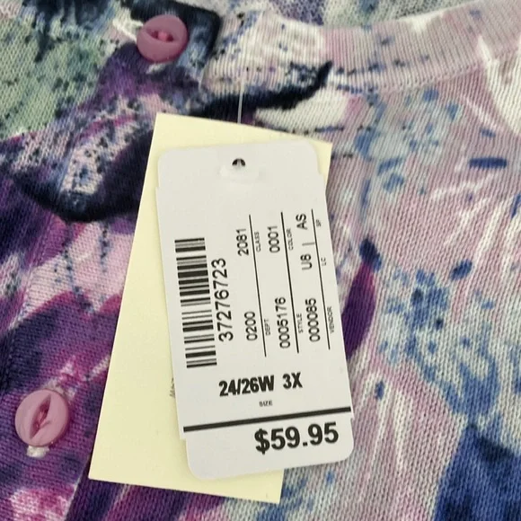 New CJ Banks button up sweater 100% cotton - Picture 5 of 10